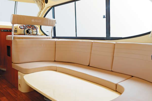 Seating area on the Leitrim Sixto Hire Cruiser