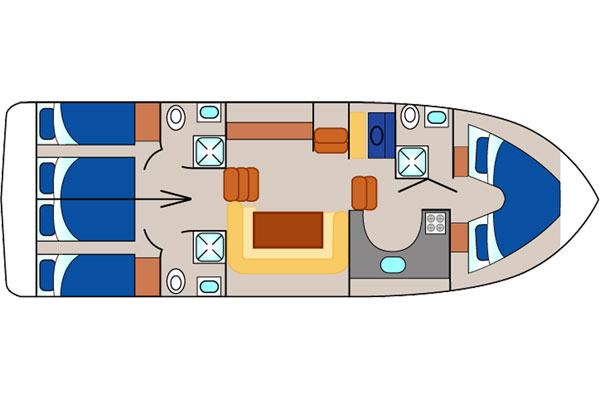 Layout of the Silver Spirit Cruiser.