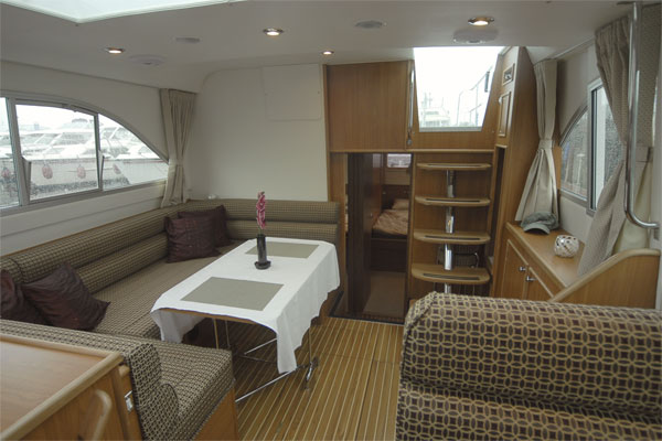 Saloon on the Silver Spirit Hire Cruiser