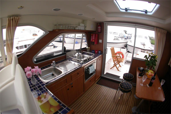 The Galley and rear deck on the Wexford Class Cruiser