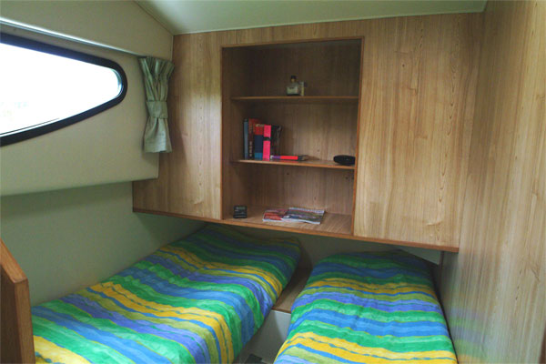 Sleeping Cabin on the Caprice Cruiser - Shannon River boat Hire Ireland
