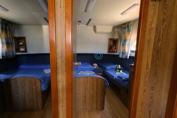 Rear cabins on the Classique Hire Boat