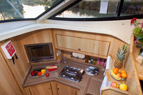 The Galley on the Consul Hire Boat