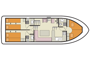 Plan of the Crusader 6 berth cruiser