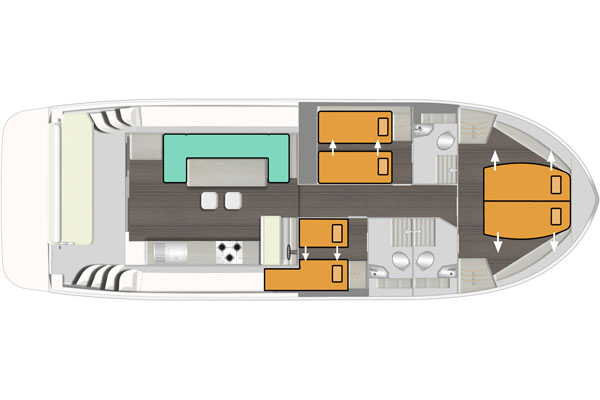 Layout of the Horizon 3 hire cruiser.