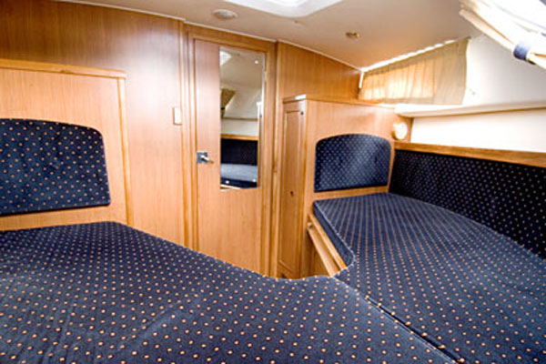 Bow Cabin on the Inver Princess Hire Cruiser in Ireland.
