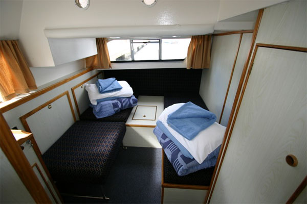 Aft Cabin on the Kilkenny Class Hire Boat.