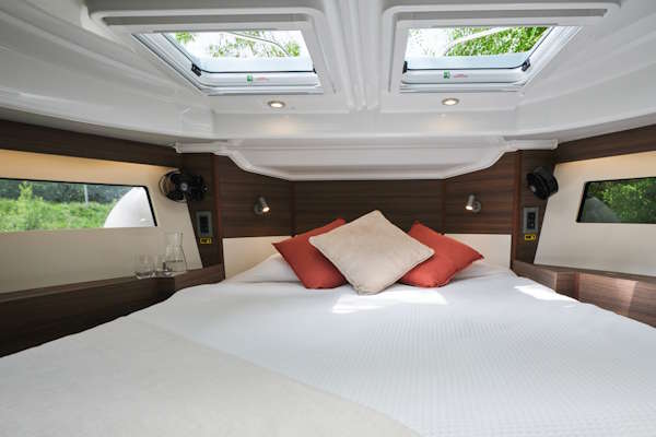 Forward Bow cabin on the Liberty hire boat.