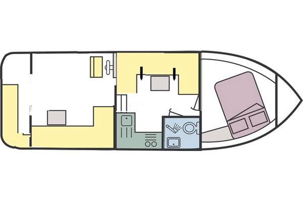 Plan of the Inver Lady hire boat.