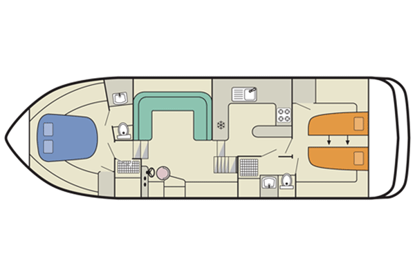 Royal Mystique Cruiser for hire Ireland - Plan