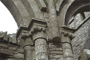 Some of the fine stonework at Boyle Abbey