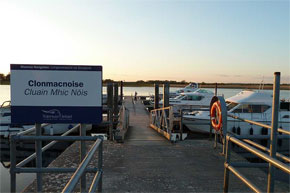 Boats moored at Clonmacnoise