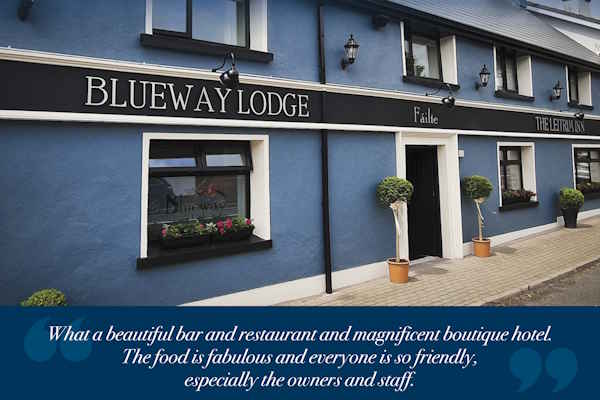 The Leitrim Inn and Blueway Lodge is a fully refurbished boutique Hotel, Bar ,Restaurant located on Main Street, Leitrim Village .