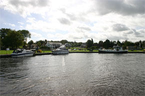 Boats moored at Dromineer