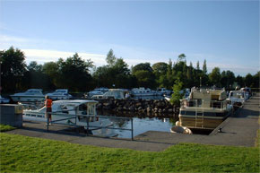 Boats moored at Dromod Harbour