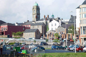 The busy town of Enniskillen on Lough Erne