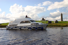 The remains of the monastery on Devinish Island, Lough Erne.