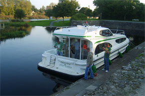 Boats Moored at the harbour in Lanesborough.