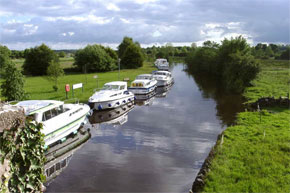 Boats moored a Leitrim Village Ireland