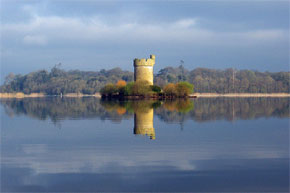 Tower on an island on Lough Erne near Lisnaskea