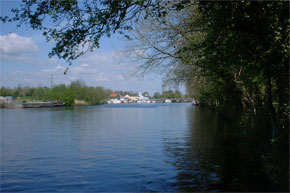 A view of Rooskey Bridge from Rooskey Lock