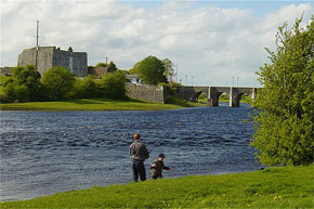 Fishing near the bridge at Shannonbridge