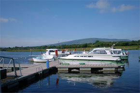 Boats moored at the harbour at Keshcarrigan.