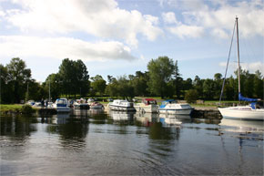 Boats moored at Terryglass harbour