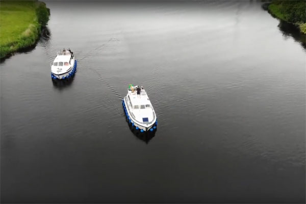 Cruising around Holy Island on Lough Derg on Kilkenny Class and Clare Class hire boats.